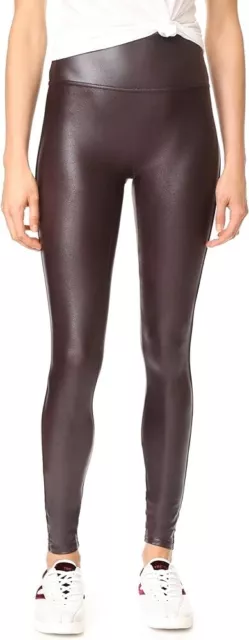 SPANX Women’s Wine Ready to Wow Faux Leather Leggings Size Medium NWOT