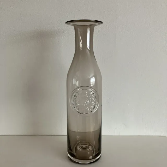 Beautiful Tall Elegant Dartington Flower Bottle Vase Topaz 27.5cm  Exc Cond