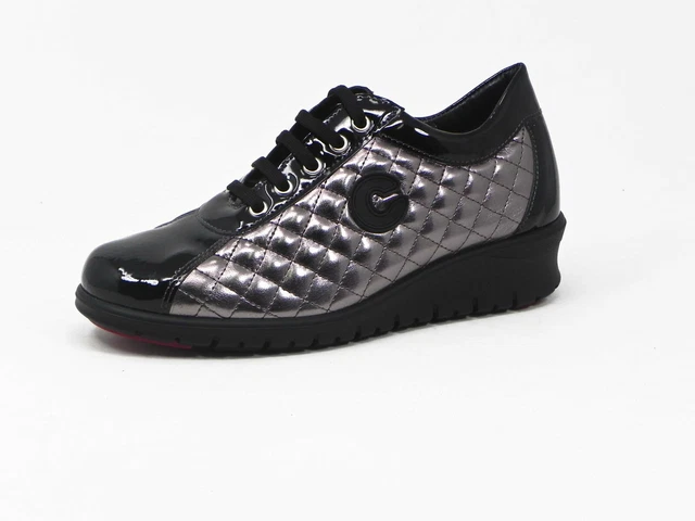 CINZIA SOFT INPRINT scarpe donna comoda 968 Sneakers lacci vernice