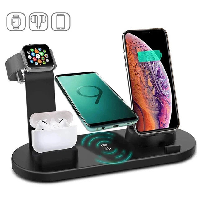 Wireless Charger Ladegerät Kabellos Ladestation QI für iPhone Airpod iWatch DE