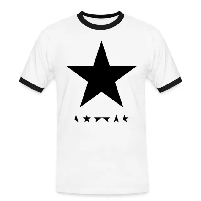 David Bowie Blackstar Album Cover Männer Kontrast T-Shirt