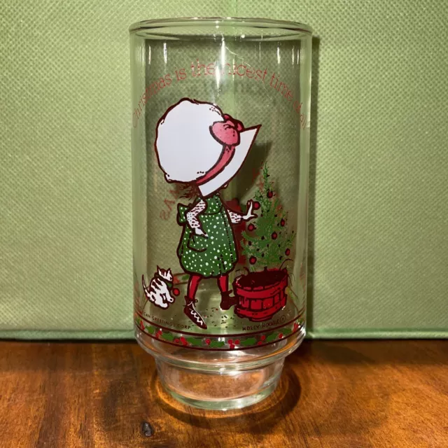 Vintage Holly Hobbie Coca Cola Christmas Glasses, Limited Edition