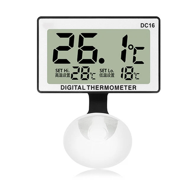 Termómetro LCD Digital for Acuario Bomba Sumergible Con Botones Celda Batería