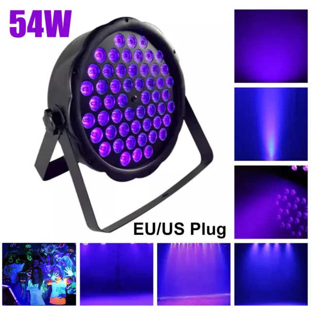 UV Schwarzlicht LED PAR DMX Strahler Bühnenlampe 36W/54W Disco BüHnenbeleuchtung