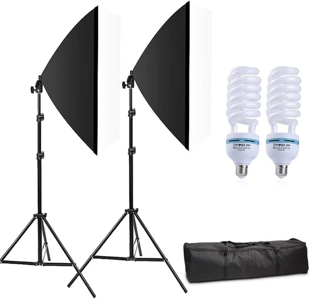 Kit de iluminación de fotografía Softbox 2x20x28 cm conjunto de iluminación de fotografía profesional