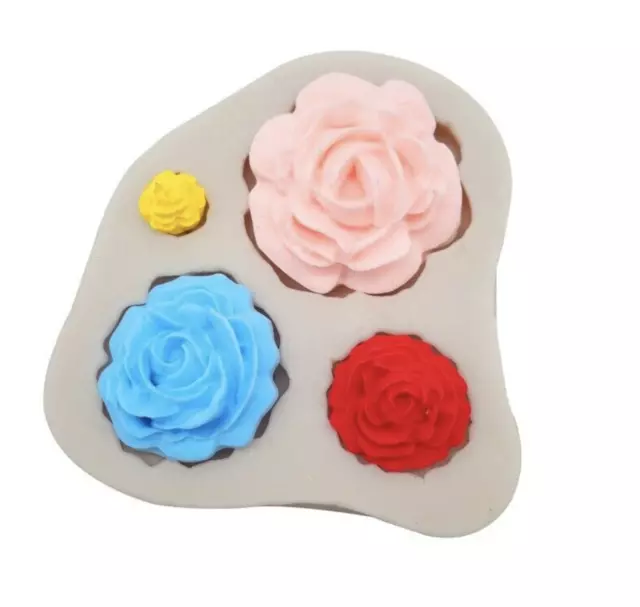 Rose flower Silicone Fondant Icing Mould Cake Baking Mold Sugar craft Chocolate