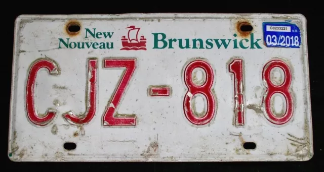 Nummernschild Mit Plakette - Original Aus New Brunswick Canada / Kanada  (6)