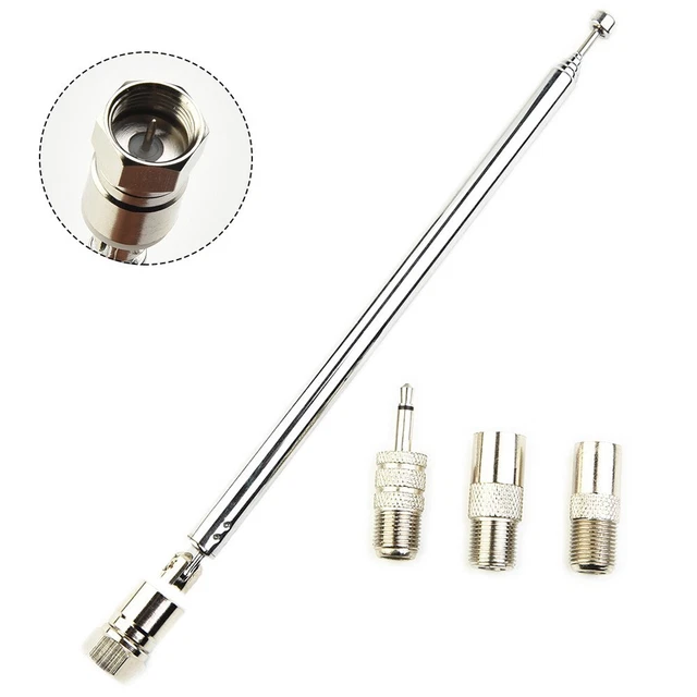 Ensemble 3 adaptateurs antennes radio télescopiques FM en cuivre durable large