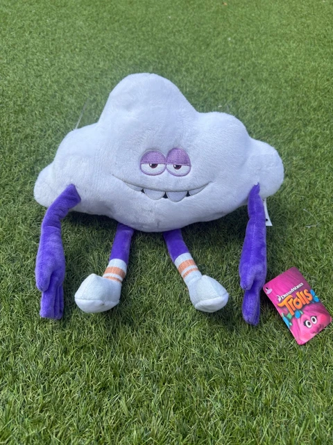 RARE DREAMWORKS TROLLS Cloud Guy Plush Soft Toy 12” Doll White Purple ...