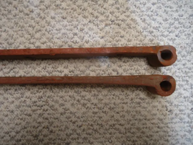 Two Antique Wrought Iron Hand Forged Barn Door Strap Hinges 28 1/2" 5