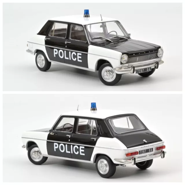 1/18 Norev Simca 1100 1968 Police Noir Et Blanc Édition Limitée 300 Exemplaires