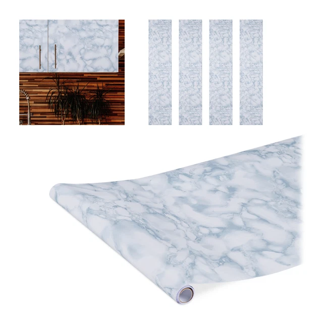 5 x Papel adhesivo muebles, Pegatina decorativa, Vinilo autoadhesivo, Mármol