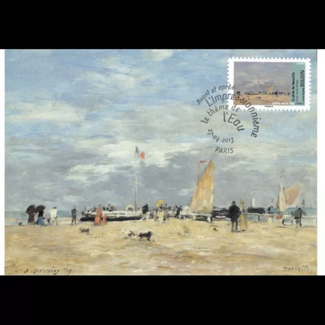 CM - Impressionnisme, Louis-Eugène Boudin, oblit 27/4/13 Paris