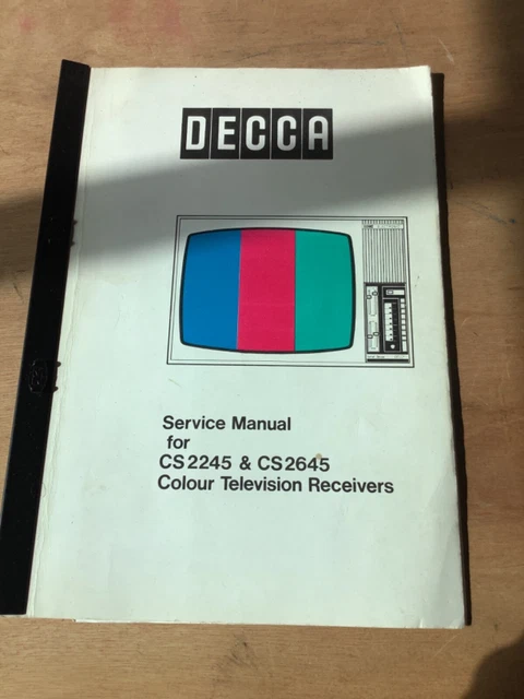 Decca Tv Television Repair Service Manual Manufacturer Information
