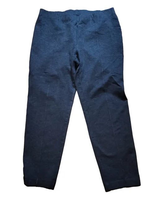 Jjill J.jill Pintucked Ponte Slim-leg Pants In Navy Blue Heather