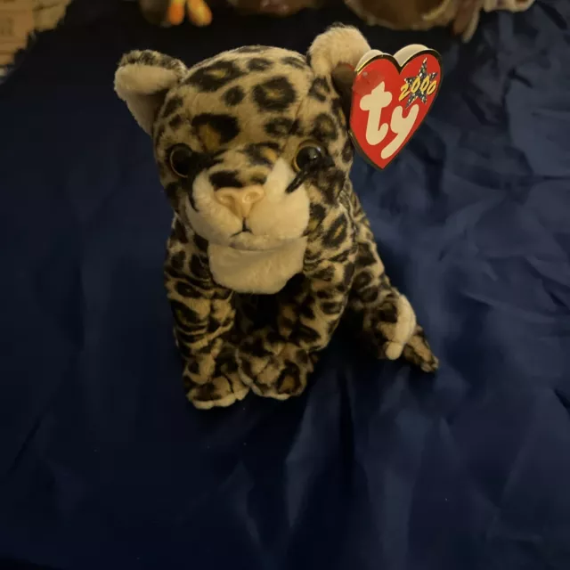 TY Beanie Baby SNEAKY The Leopard Cat Plush Stuffed Animal  2/22/2000 with tags