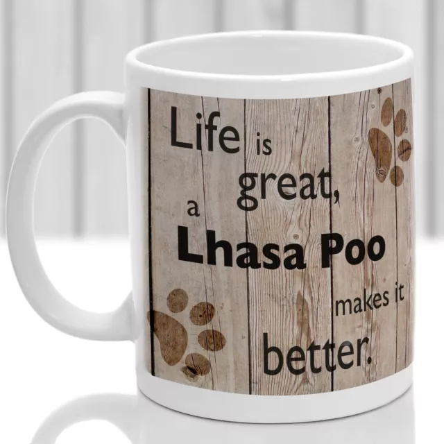 Lhasa Poo Hundebecher, Lhasa Poo Hundegeschenk, ideales Geschenk für Hundeliebhaber