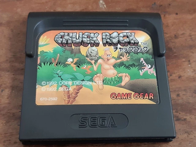 Jeu Chuck Rock Sur Sega Game Gear - Version PAL Originale, Rétrogaming En Très Bon état