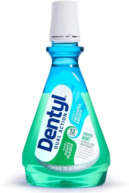Enjuague bucal CPC reductor de placa suave de doble acción dental, 500 ml