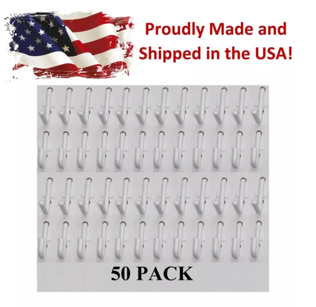 Plastic White Peg Board Locking Hooks Kit 25 J & 25 L PEGBOARD NOT INCLUDED