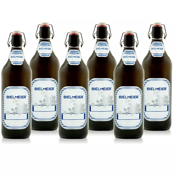BIELMEIER Hobby Brauer 6St. Bierflaschen 1 Liter Bügelvers 12 bar Druck geprüft