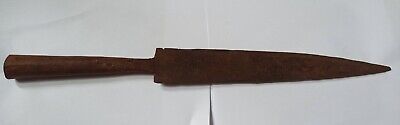 ELONGATED ANCIENT VIKING NORDIC IRON SPEARHEAD WAR RELIC 1000-1100 AD. 44 cm