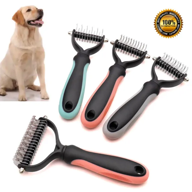 Professional Pet Dog Cat Comb Grooming De Shedding Dog Brush Dematting Rake Tool