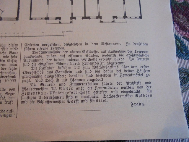 1902 Baugewerkszeitung 1 / Hannover Bahnhofstraße Schloebcke