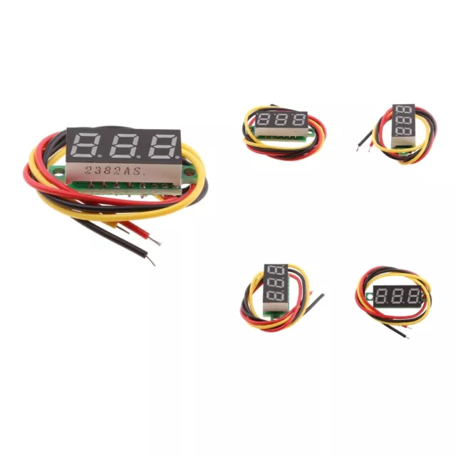 5 Stücke Mini Digital DC Voltmeter, Drei Draht 0 100 V DC Voltmeter