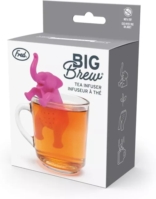 Fred Big Brew Pink Elephant Tea Infuser Cuppa Novelty Xmas Gift Stocking Filler