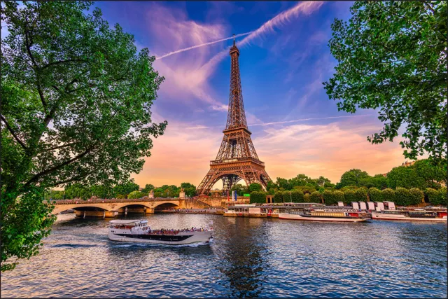 VINYL Fototapete XXL TAPETE Paris Eiffelturm 458