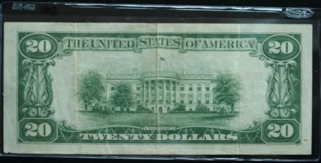 1934 $20 Federal Reserve Note LGS VF-XF Condition 2