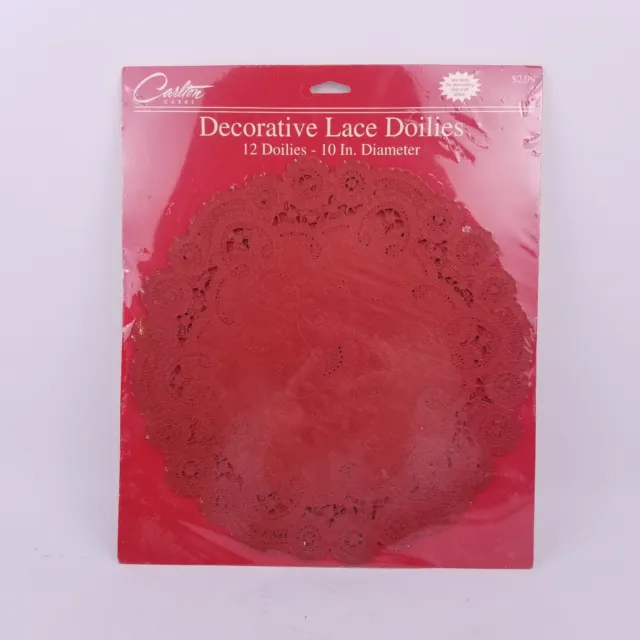 Paper Lace Doilies Red Carlton Cards Pack of 12 Tray Liner Decor Vintage 10 in