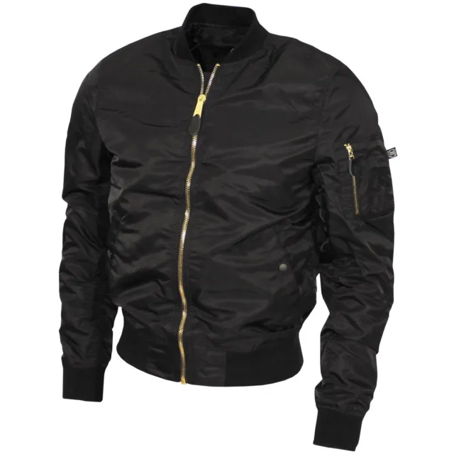 MFH Giacca Giubbotto uomo militare leggera Pilota US Airforce Jacket MA1 Black