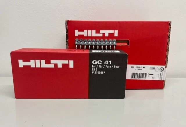 thumbnail image 2 of Hilti X-C 20 G3 MX Concrete Nails – 900-Pack W/ Fuel Cell GC41, 2024, MPN 2100959 2 of 5