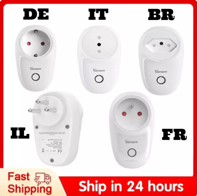 SONOFF S26 Smart Home Power Socket Wireless Plug Switch WIFI APP Remote Control-