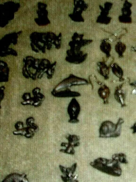 100 PIECE WHOLESALE LOT OF Pewter, PINS , Figures, Earrings, ASSORTED PIECES #53 3