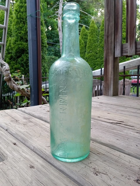 Antique LEA & PERRINS Worcestershire Sauce Large Bottle W/ Droopy Lip