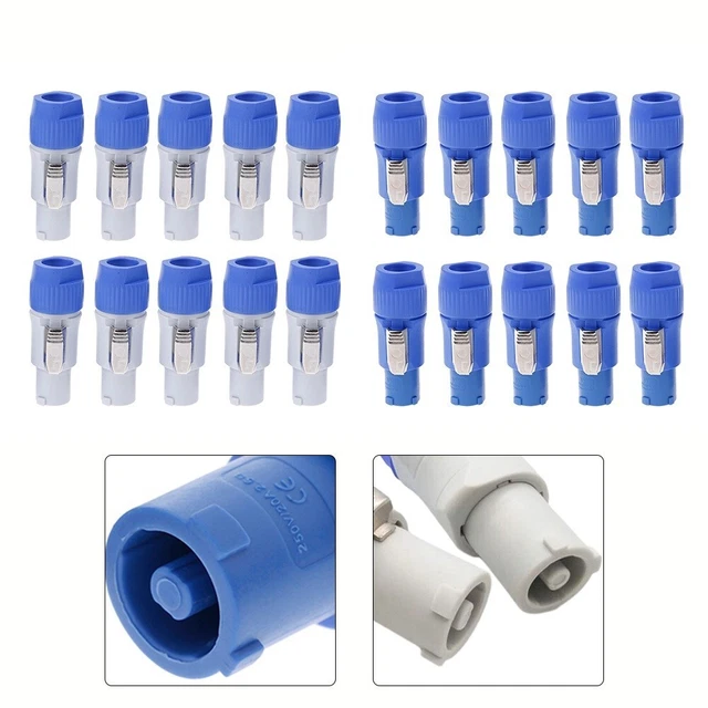 ECSiNG 20 Pezzi 2 Pin Altoparlante Spina Set DIN Spina Adattatore