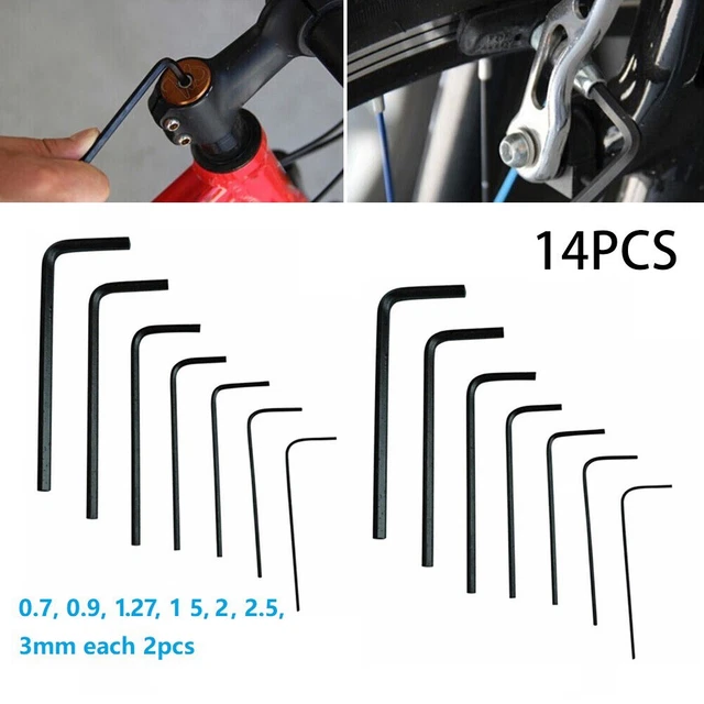 14X /Set Mini Micro Hexagonal Llave Hexagonal Interior Llave Imbus 0,7mm~3mm
