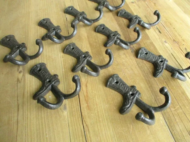 10 Coat Hooks Cowboy Boot Coat Hooks Hat Hall Tree Wall Mounted Barn Western