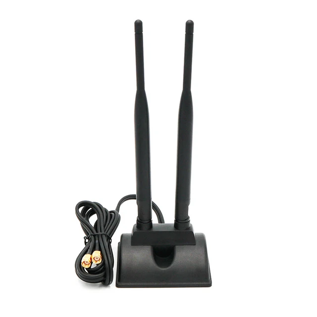 WiFi Router Dual RP-SMA Male Signal Booster Antenna 6dBi Network Hotspot