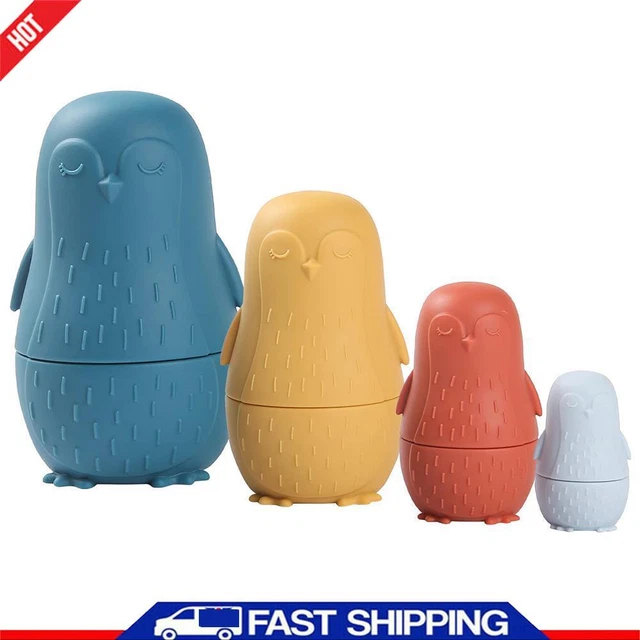 Color Size Matching Toys Best Gifts Montessori Toy for Boys Girls (Blue Penguin)