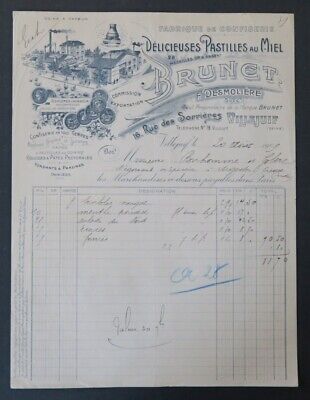 Facture 1909 ALEXANDRE TRUCHOT MOUTARDE DE DIJON entête illustrée 101 