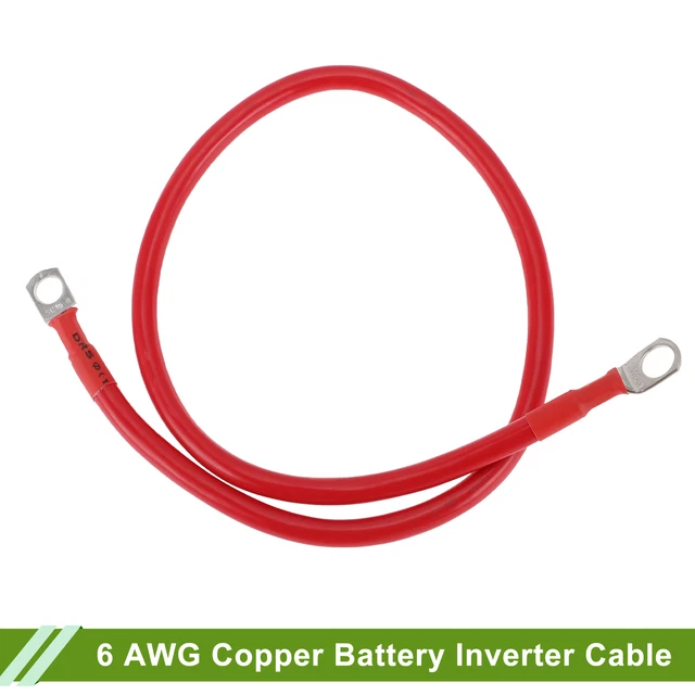 Cavi Batteria 1/0 AWG Con Alette - Per Inverter, Solare, Barche E Camper