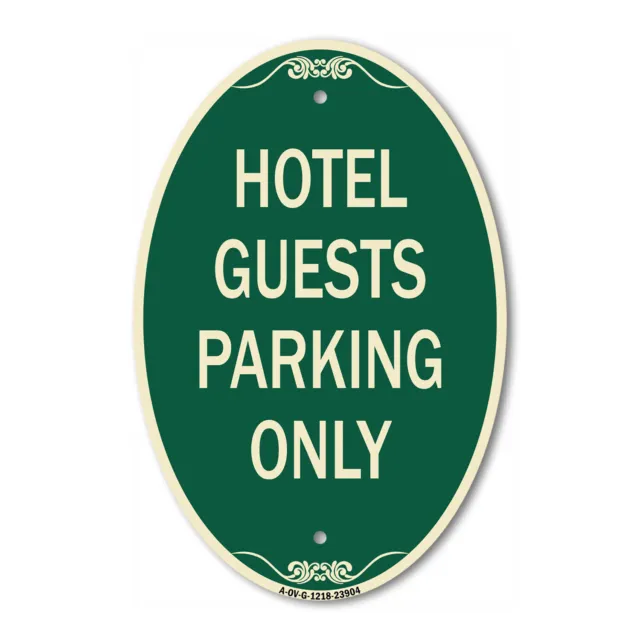 SignMission Designer Series Sign - Hotel Guest Parking Only 12" x 18" Metal Sign