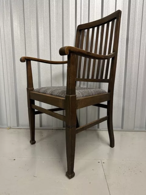 Beautiful Antique Oak Carver Macintosh Style Armchair Chair Delivery Available