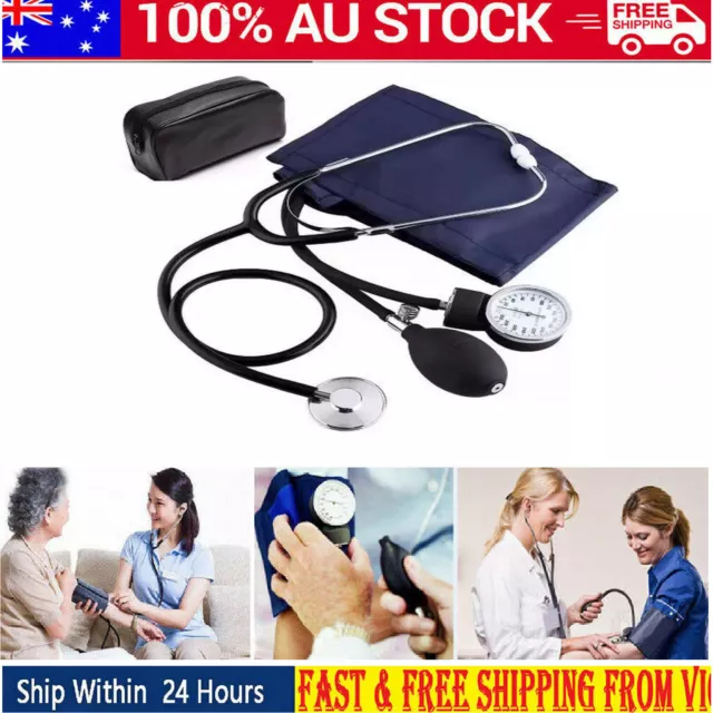 Aneroid Sphygmomanometer Arm Blood Pressure Monitor Cuff Meter with Stethoscope