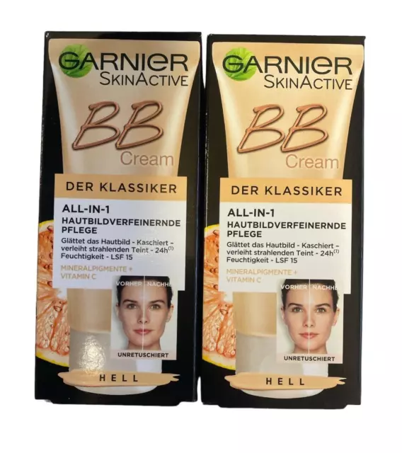 2 x Garnier BB Cream All-In-1 Hell Der Klassiker (2x50 ml)