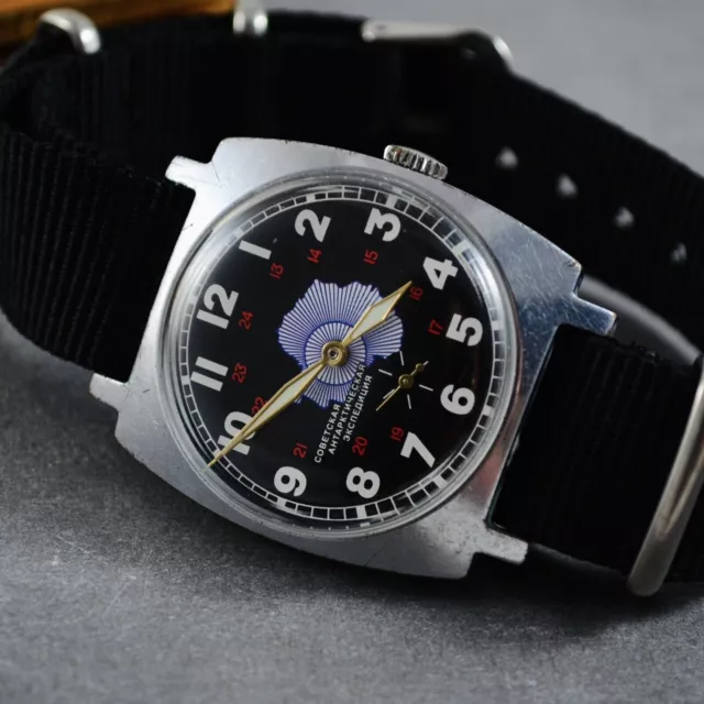 POBEDA Soviet Antarctic Expedition USSR Vintage Soviet Serviced Mechanical Watch